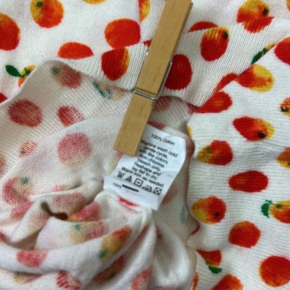 J. Crew Factory peach print crew neck sweater - Picture 10 of 11